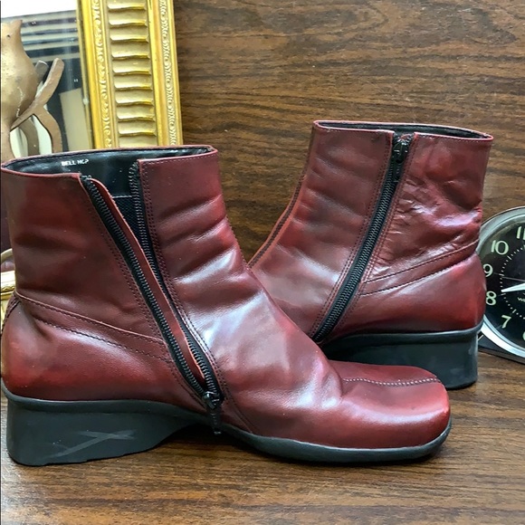 Reaction leather made in Brazil ankle boots
